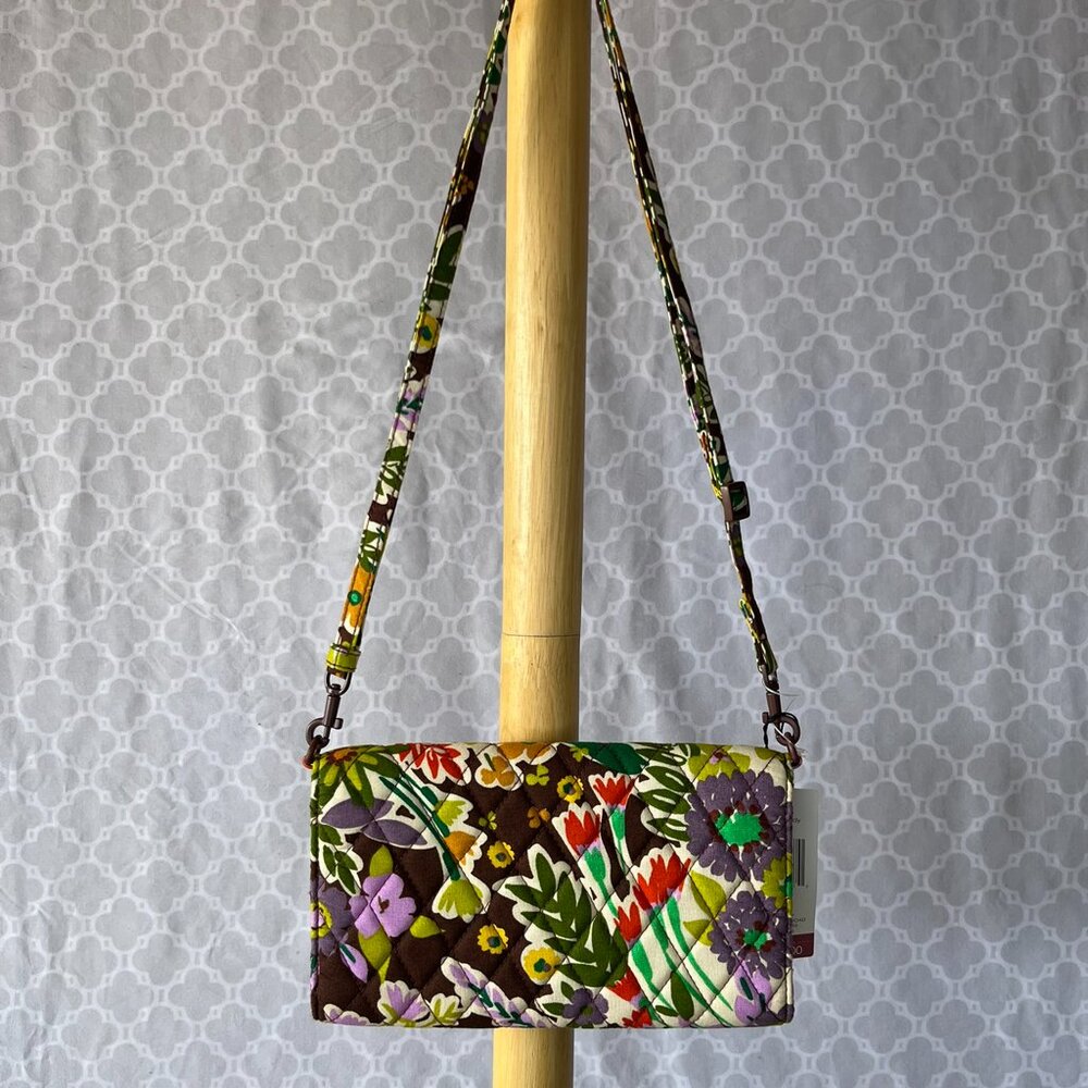 Vera Bradley Evening Garden Wallet Crossbody NWT Floral - Picture 3 of 13
